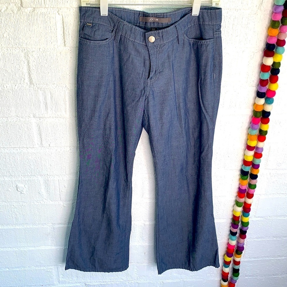 Joes Jeans Wide Leg Low Rise Blue Trouser Pants sz 26